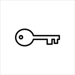 Key vector icons on white background