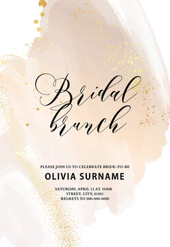 Bridal card Beige background greeting card, rustic luxury gold texture wedding invitation on retro canvas, modern greeting card , minimalist art in vector
