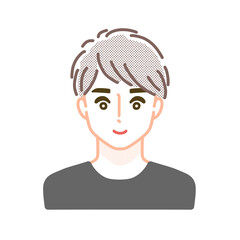 微笑む男性のイラスト