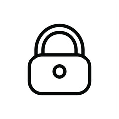 padlock icon isolated on white background.