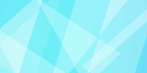 Abstract blue on light blue background modern design. Modern design with white transparent material in triangle diamond and squares shapes in random geometric pattern .Vector design .