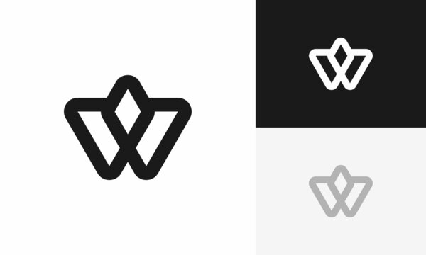letter W initial logo abstract design	