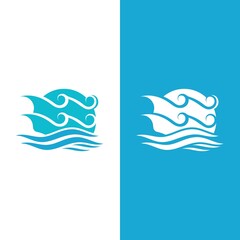 Wave beach vector illustration design