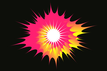 stellar explosion pink black yellow - 510621709
