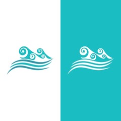 Wave beach vector illustration design