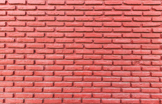 Red brick wall texture with rough pattern Wallpaper background. Brick wall.