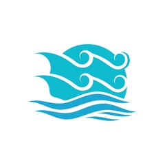 Wave beach vector illustration design