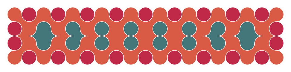 Multicolor truchet tiling connections illustration