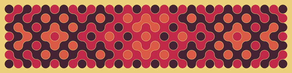 Multicolor truchet tiling connections illustration