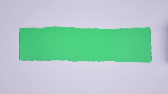 Stop motion, Torn Paper Transitions on Green Screen Background
