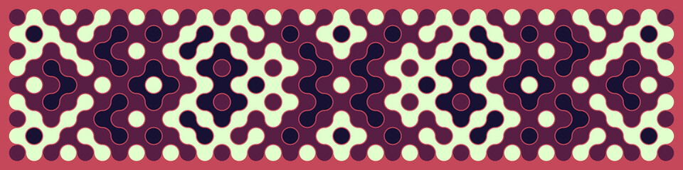 Multicolor truchet tiling connections illustration