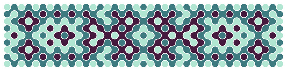 Multicolor truchet tiling connections illustration
