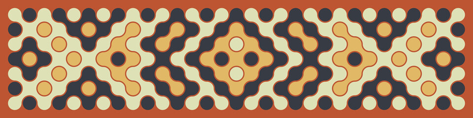 Multicolor truchet tiling connections illustration