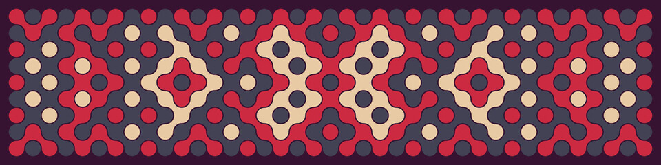 Multicolor truchet tiling connections illustration