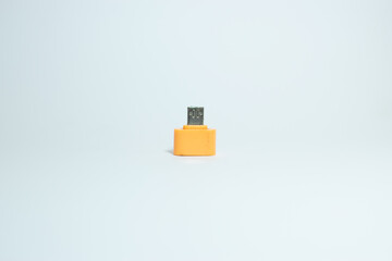 otg (on the go) used to connect the device to the smartphone isolated on white background