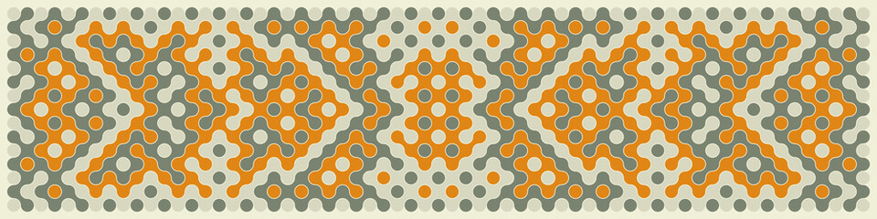 Multicolor truchet tiling connections illustration