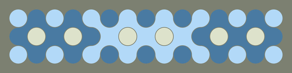Multicolor truchet tiling connections illustration