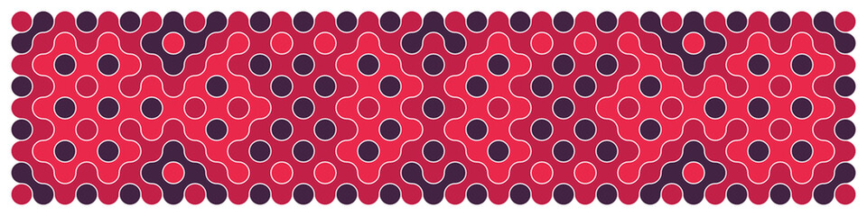 Multicolor truchet tiling connections illustration