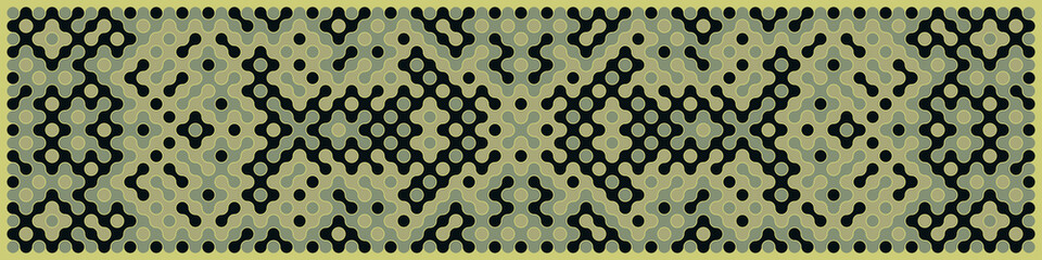 Multicolor truchet tiling connections illustration
