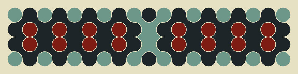 Multicolor truchet tiling connections illustration