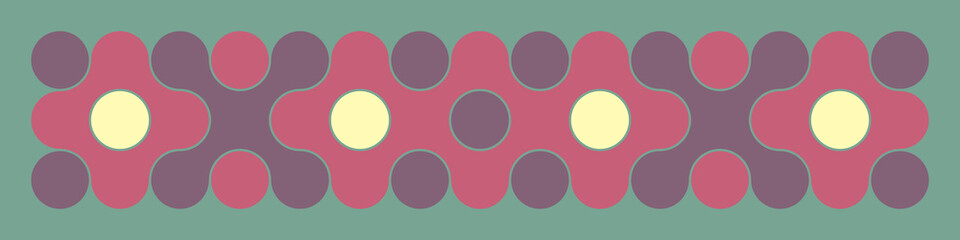 Multicolor truchet tiling connections illustration