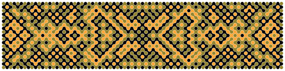 Multicolor truchet tiling connections illustration