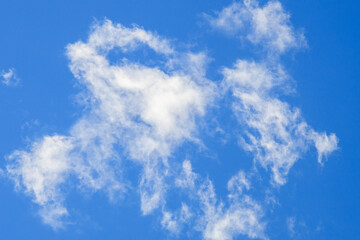 beautiful blue sky with clouds in summer