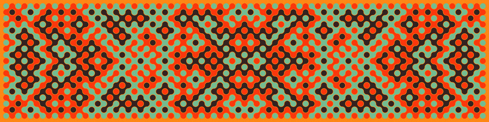 Multicolor truchet tiling connections illustration