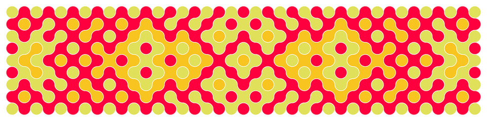 Multicolor truchet tiling connections illustration