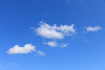 beautiful blue sky with clouds in summer