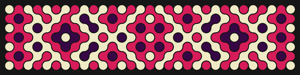 Obraz premium Multicolor truchet tiling connections illustration