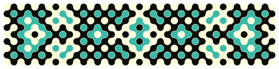 Multicolor truchet tiling connections illustration