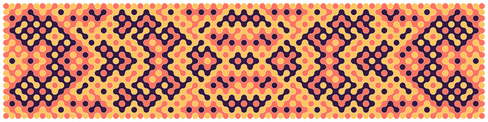 Multicolor truchet tiling connections illustration