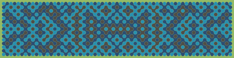 Multicolor truchet tiling connections illustration