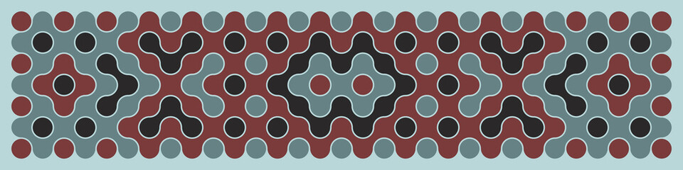 Multicolor truchet tiling connections illustration