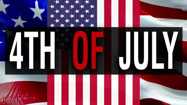 Independence day holiday America flag background. 4 July USA holiday. Happy 4 of July flag United States design isolated on USA background. Fourth of July celebrations. American flags US concept
