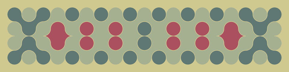 Multicolor truchet tiling connections illustration