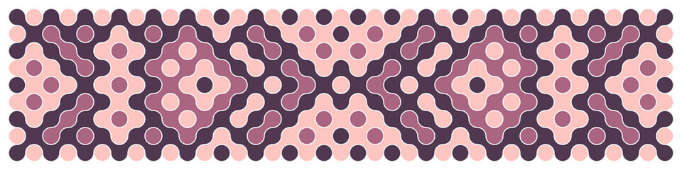 Multicolor truchet tiling connections illustration