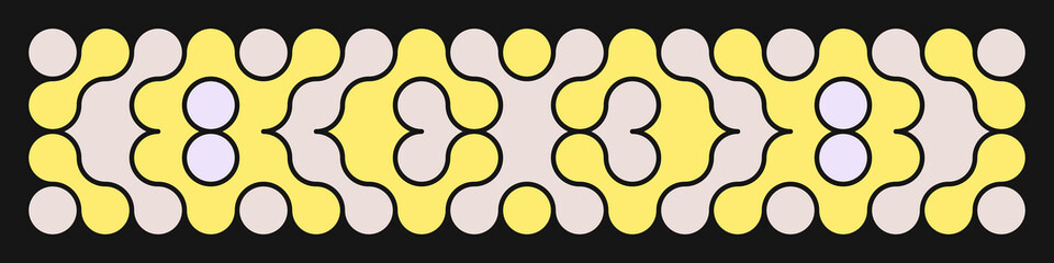 Multicolor truchet tiling connections illustration