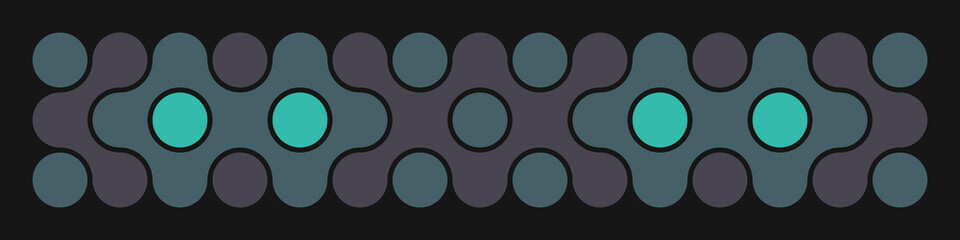 Multicolor truchet tiling connections illustration