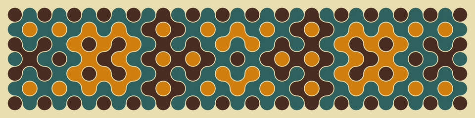 Multicolor truchet tiling connections illustration