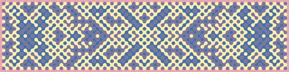 Multicolor truchet tiling connections illustration