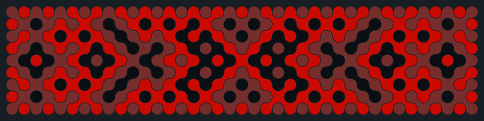 Multicolor truchet tiling connections illustration