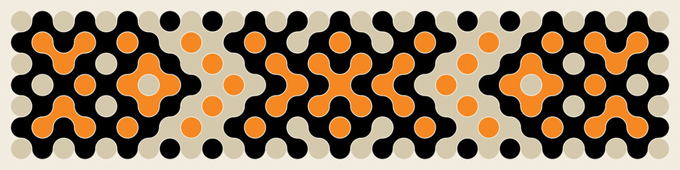 Multicolor truchet tiling connections illustration