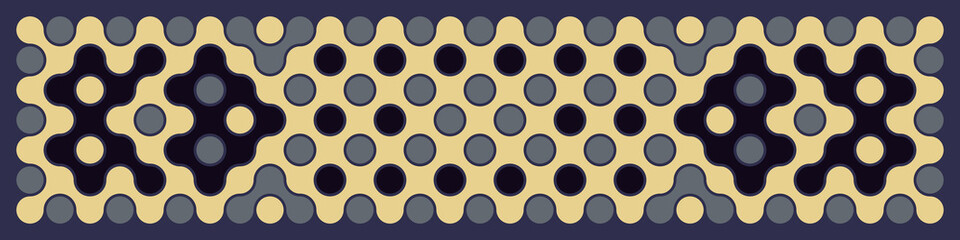 Multicolor truchet tiling connections illustration