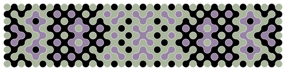 Multicolor truchet tiling connections illustration