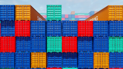 3D illustration Background for advertising and wallpaper in investment and storage cargo scene. 3D...