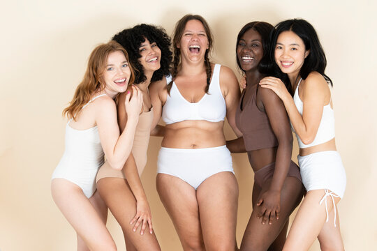 group of young girls of different sizes and races