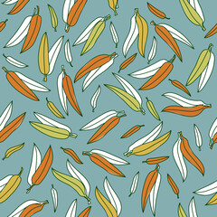 vector botanical seamless vintage decorative autumn leaf pattern greenery background wallpaper
