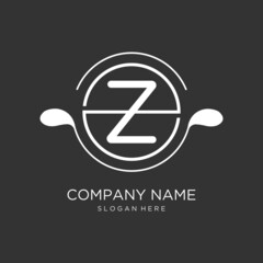creative initial Z letter logo design with circle element. Z letter logo design vector illustration template.